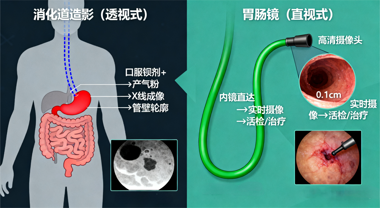 撰写消化道造影与胃肠镜对比科普文章